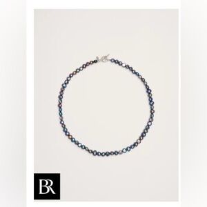 Banana Republic Black Pearl Strand Necklace by Aureus and Argent Silver